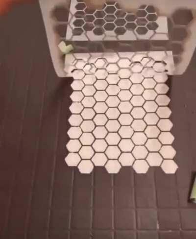 Why redo your bathroom floor when you can just paint it?