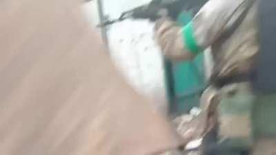 Ukrainian soldiers in action.