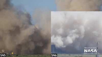 Side by side: SN5, SN6, and Starhopper's 150m hops - credit Jack Beyer / nasaspaceflight.com