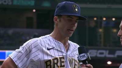 [Highlight] [Highlight] Sal Frelick gets the double Gatorade treatment during his post game interview with Ken Rosenthal