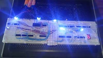 SAP RISC 4bits 100% TTL Quick Demo