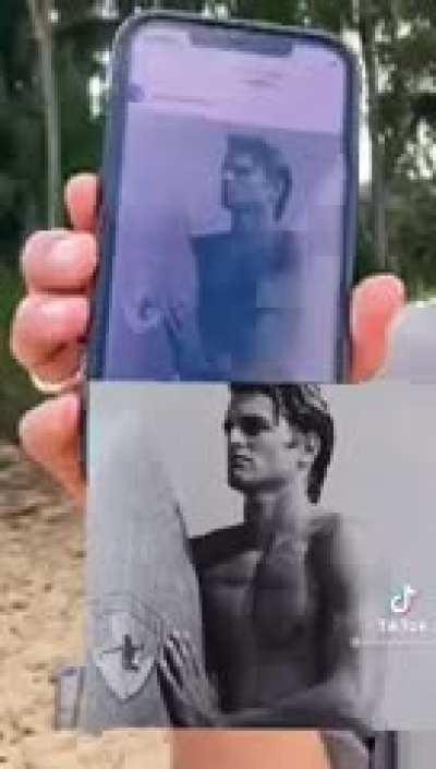 Recreating his dad’s old modeling photos