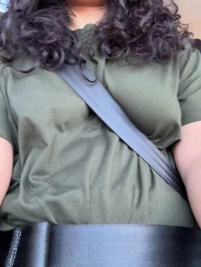 Sitting in the passenger seat like 🤭