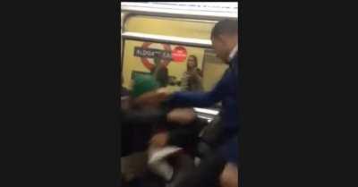 He hit dude in the balls and got knocked out