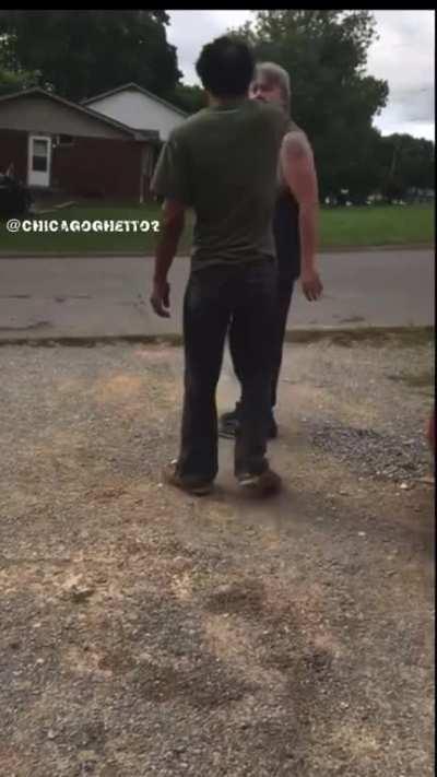 Old head fight ends in a broken ankle