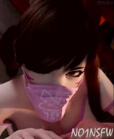 D.Va sucking dick (No1Nsfw, Volkor)