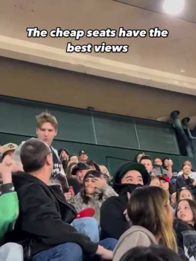 Drunk teen trying to fight people at sporting event.