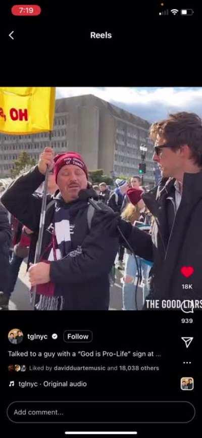 Watch this guy’s brain melt when he realizes God is actually pro-death