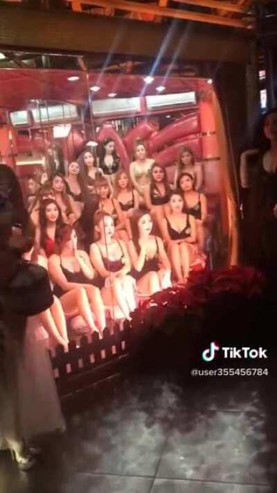 Asian massage parlor. Pick your masseuse