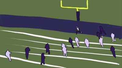 Not a Eagles fan, BUT I wanted to recreate my favorite play from every team, and I chose the DeSean Jackson punt return. I remember this so vividly and it was fun to make.