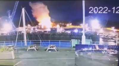 The moment New Jersey apartment explodes—CCTV.