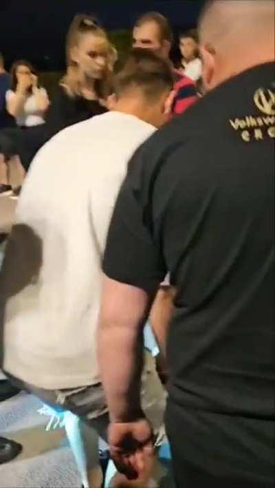 guy runs over multiple people attempting to drift