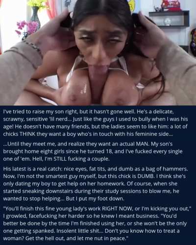 [reupload] My son's a wimp, but at least he has a hot girlfriend I can fuck.