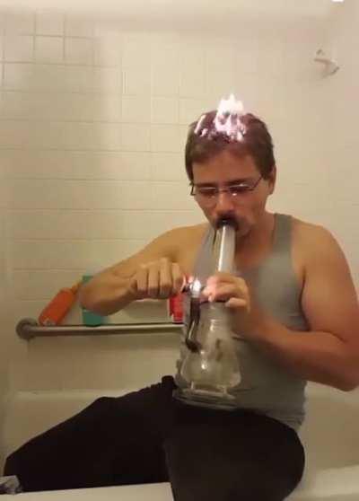 Definitely a dumb ass with a lighter