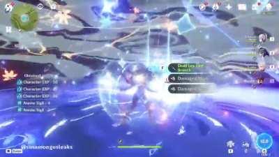 Layla, Ayaka, Mona, Kazuha Showcase via SusAmongUsLeaks