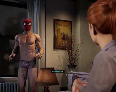 This bit is so much funnier once you've unlocked Spider-Undies