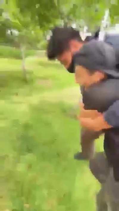 Not sure why there's a cliff next to a running trail, but.. oof.