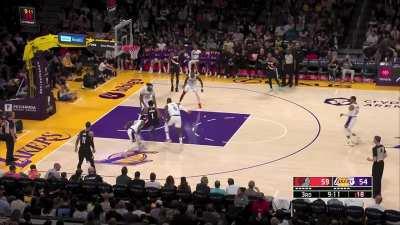 [Highlight] Dame sneaks up from behind and blocks LeBron's three point attempt