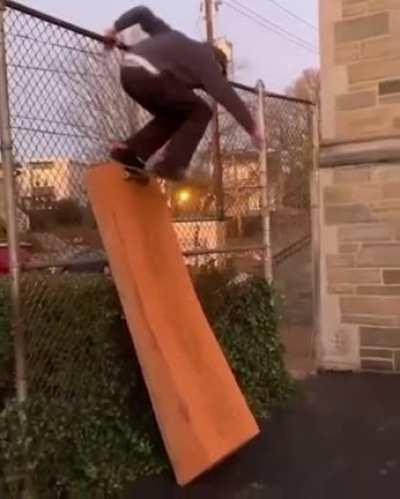 Trying this skateboard trick.