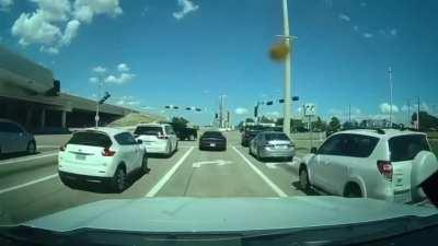 One dead after semi-truck flies off US 75 overpass in Collin County