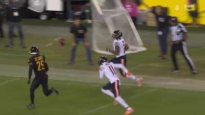 [Highlight] DJ Moore gets called out-of-bounds on a questionable call