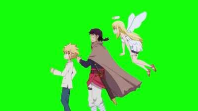 the Interspecies Reviewers marching gloriously - green screen