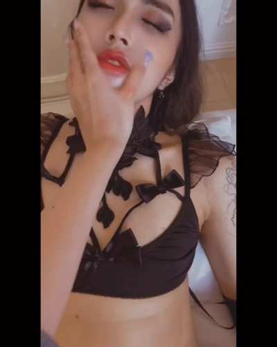 Takes your own cum slut