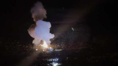 Rimfire tannerite duct taped to a soda can with a little bit gas.