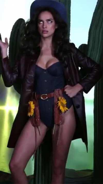 Irina Shayk - Love Advent 2017 Cowgirl Vertical Edit