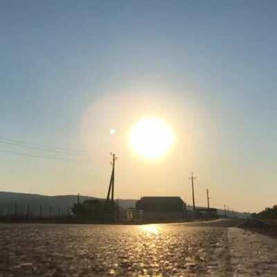 Flipping on a country road