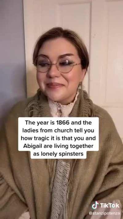 F in the chat for 2 lonely spinsters