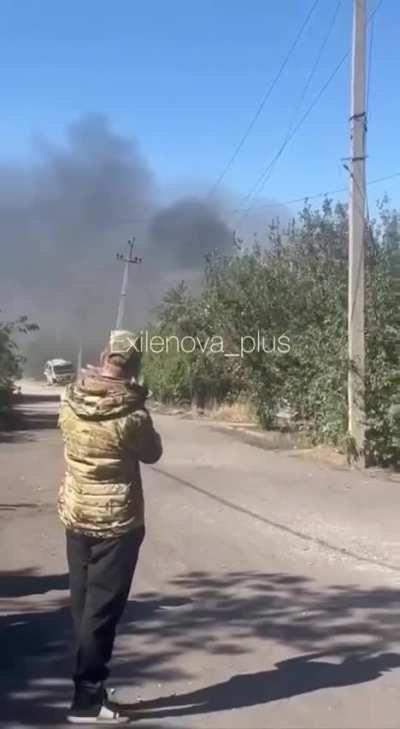 Russian ammo depot blows up in Sievierodonetsk, Luhansk Oblast. 14 September 2025