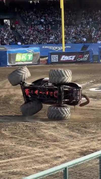 A breakdancing Monster Truck