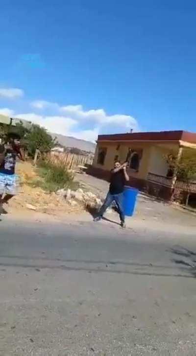 How Lebanese people celebrate the arrival fuel from Iran