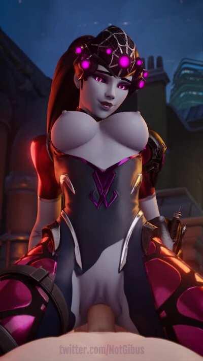 Widow and her boobs bouncing