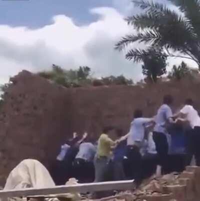 WCGW pushing a wall?