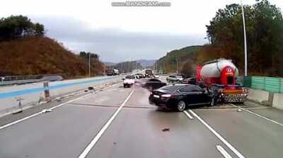 The dangers of black ice.