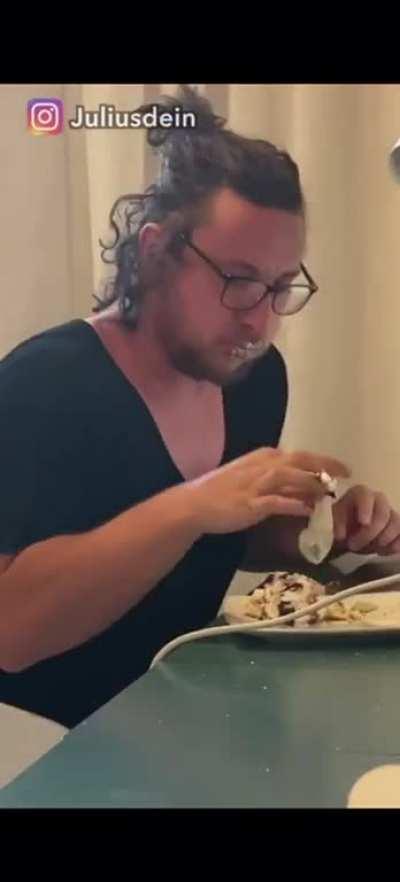 Just eating some delicious cake