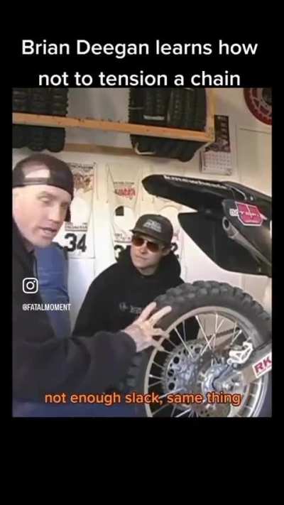 How not to check tension on a chain