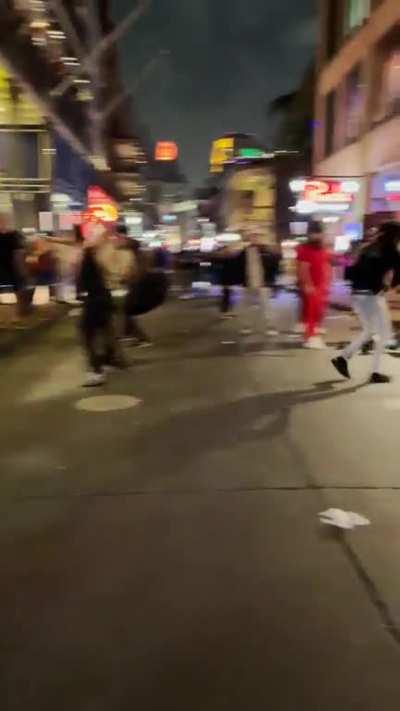 Brawl on Bourbon Street ends in gunfire (no gore but posting as NSFW anyway)
