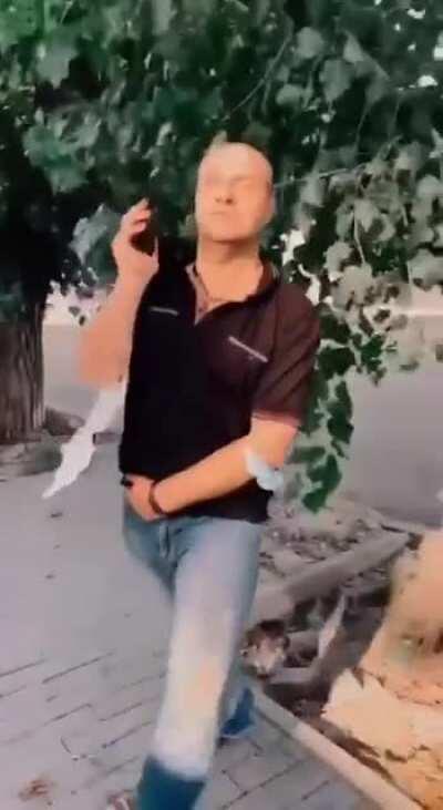 Drunk and thinking you're on the phone