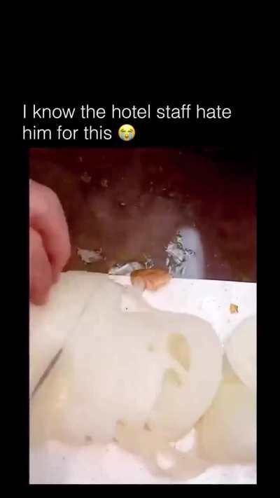 Can't wait for the cleaning staff to get to this room. 