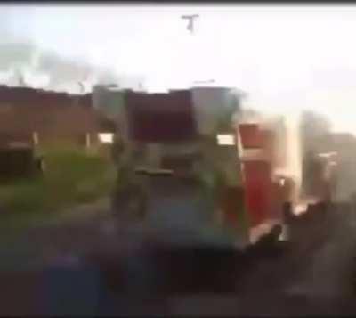 Locals watching the 30th high speed chase of the day