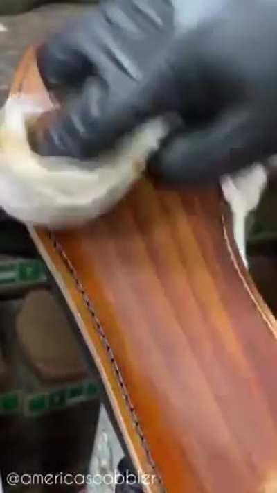 Resoling a pair of Goodyear welted shoes