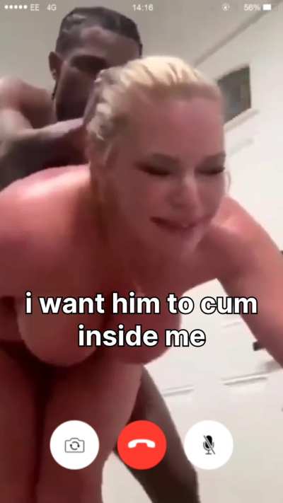 Mom calls tells yall that she is getting pregnant by a black strong man. Her blue eyes and blonde hair genetics are gone in few seconds when a bbc gives her his black cum by his big dick made for breeding