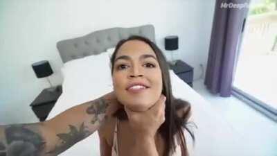AOC loves being owned by strong men