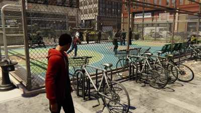 I love the looping basketball players outside FEAST!