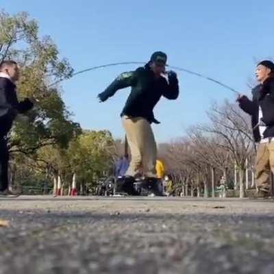 Jump rope star with fast feet.