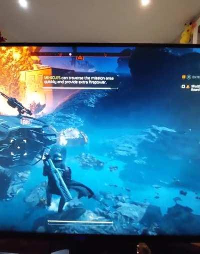 Random joined game and spawned a mech and vehicle