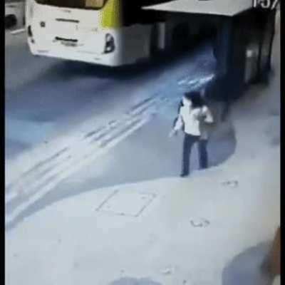 Woman gets hit by stray tire